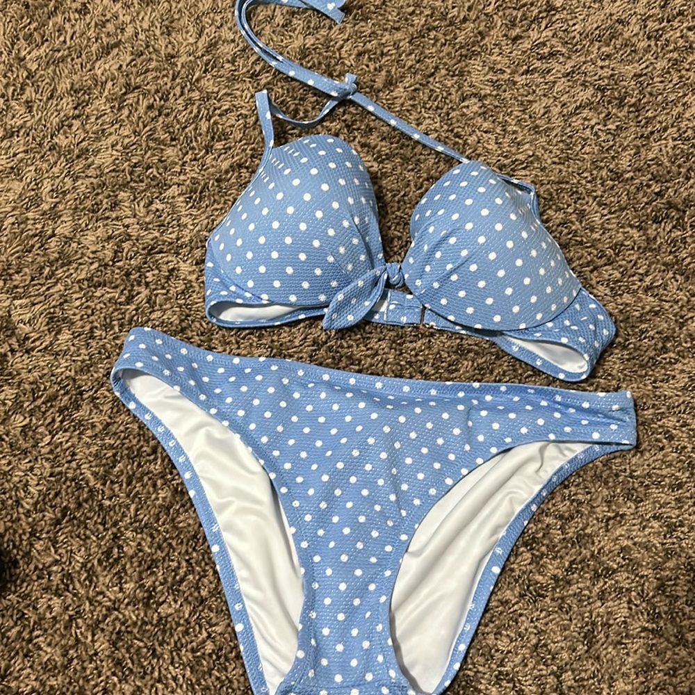 Shade & Shore Blue Polka Dot Bikini
